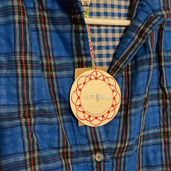 New with tags Umgee plaid shirt - Picture 2 of 4